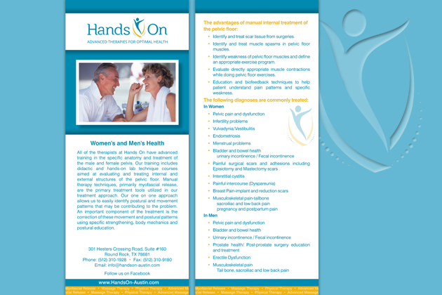 Hands on physical therapy magazine advertisement