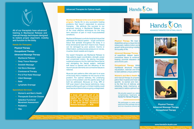 Physical therapy tri-fold brochure design