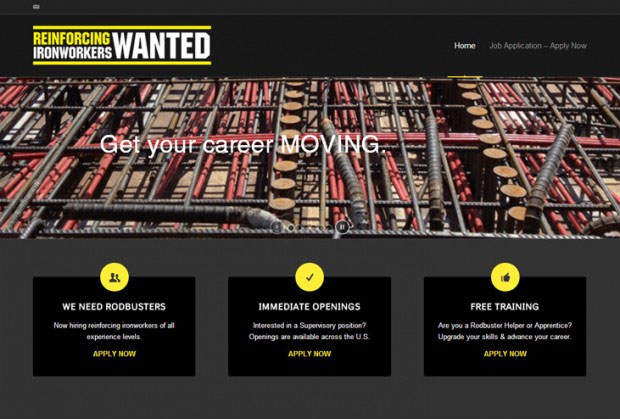 Reinforcing Ironworker Recruitment Website Goes Live