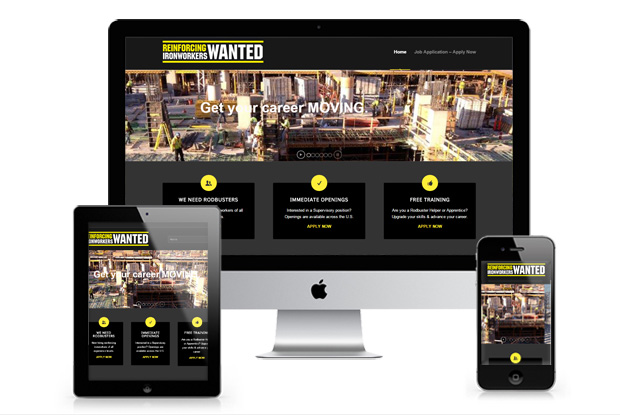 Reinforcing Ironworkers Wanted Responsive Website
