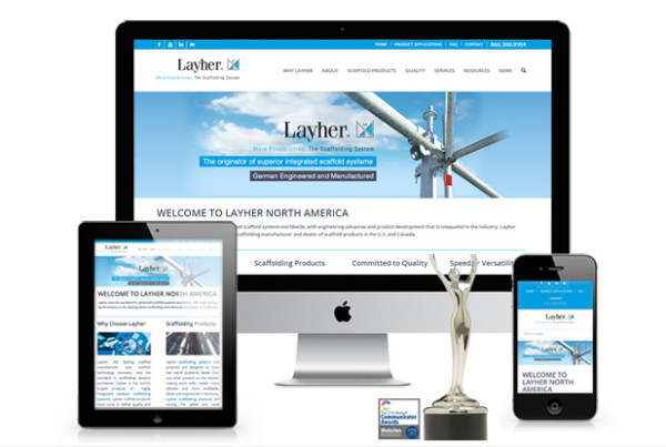 Layher North America Responsive Website