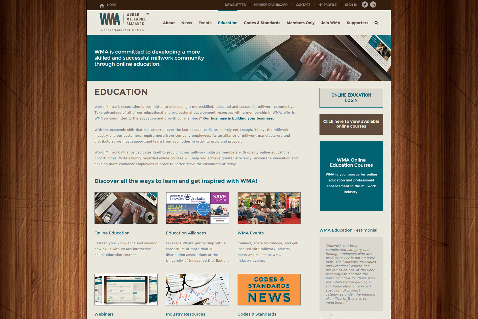 WMA Website Education