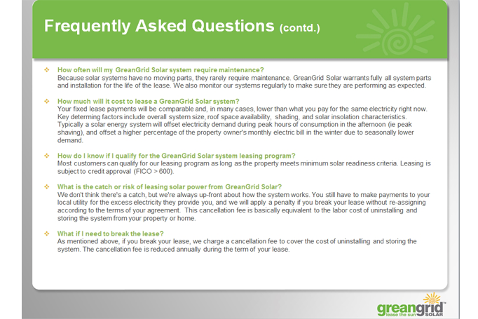 FAQ Powerpoint Slide design