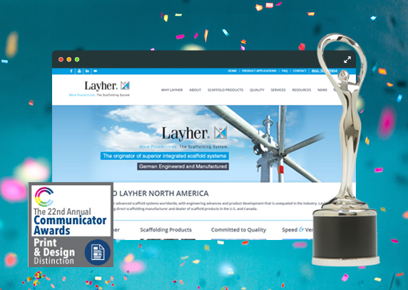 TruBrand Wins a Website Development Award for the Layher North America