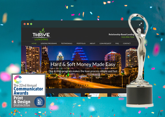 TruBrand Wins an Award for the Thrive Lending Website