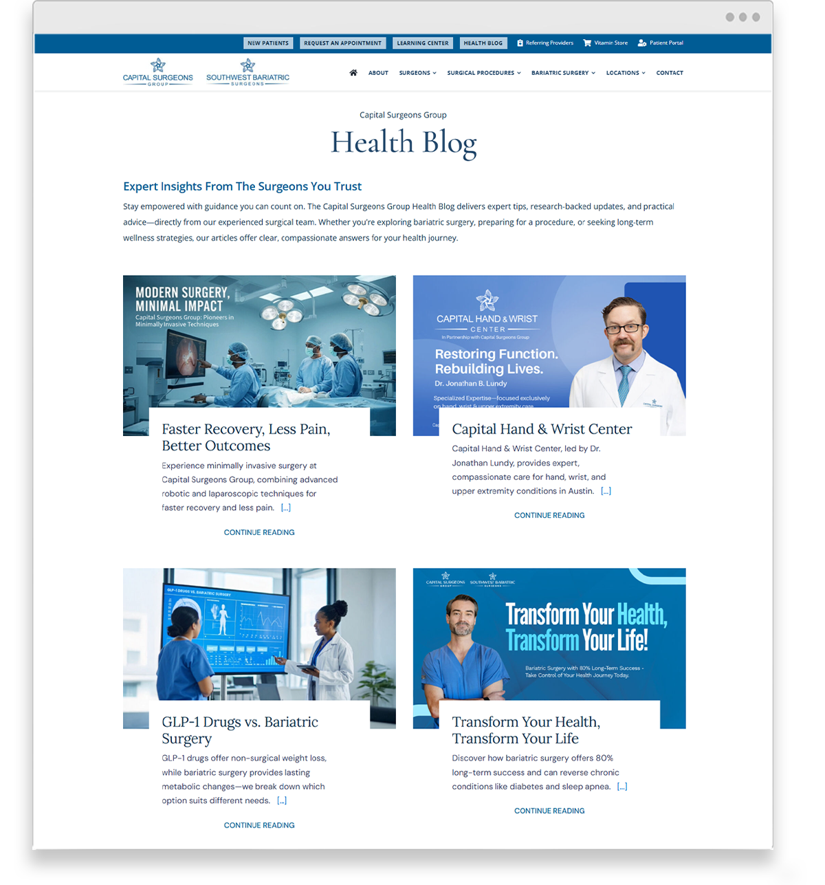 Capital Surgeons Group Health Blog